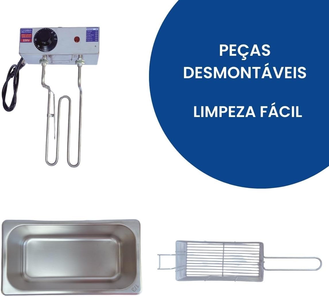 Fritadeira Industrial Elétrica Cuba 3L (110) | É bom mesmo? Descubra antes de comprar - Image 4