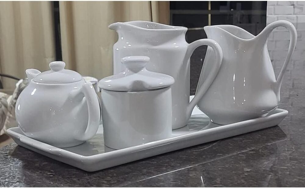 Jogo Café e Chá Mesa Posta, Bandeja + Bule Chaleira 400ml + ... - Image 2