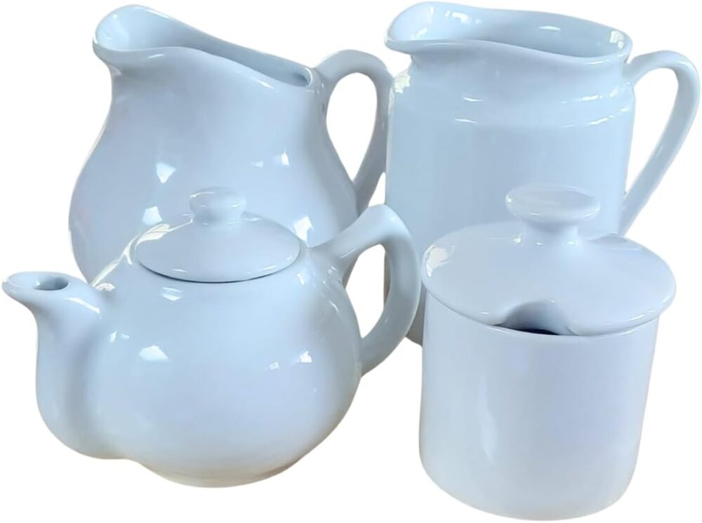 Jogo Café Chá Mesa Posta, Bule Chaleira 400ml + Açucareiro 2...