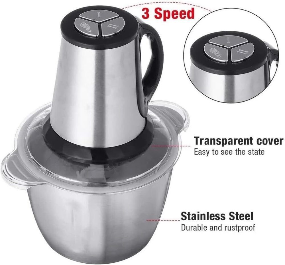 Processador De Alimentos Carne Elétrico 850w Inox Clean Prem...