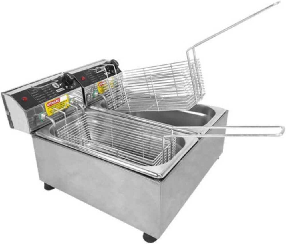 Fritadeira Eletrica Industrial 2 Cubas 10 L Aço Inox Ipe 220...