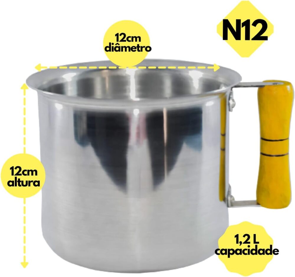 Canecao Extra N 12 Leiteira Fervedor Em Aluminio E Cabo De M... - Image 2