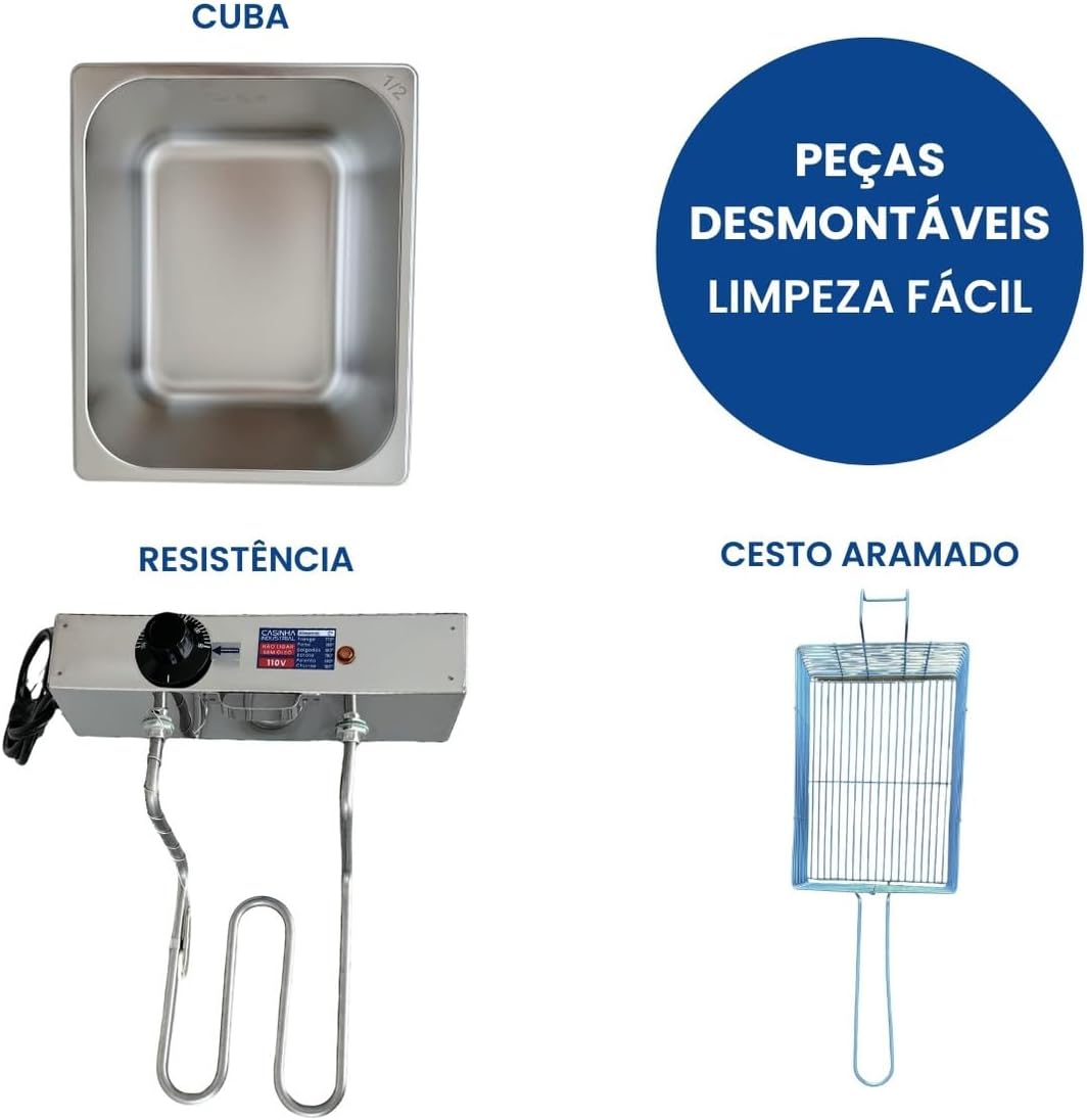 Fritadeira Industrial Elétrica Cuba 7l Inox Profissional | É bom mesmo? Descubra antes de comprar - Image 5