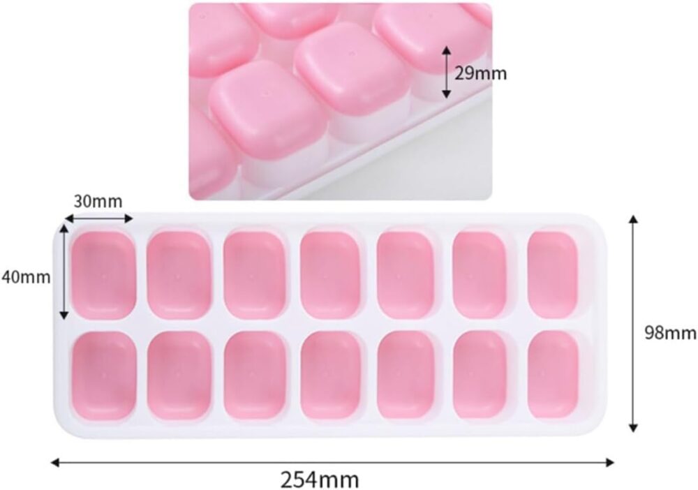 Kit 2 Formas de Gelo 14 Cubos em Silicone e Plástico Flexíve... - Image 6