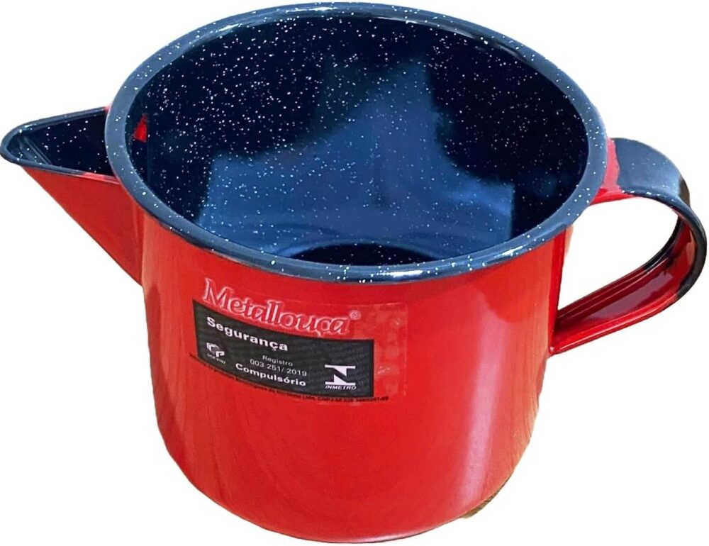 Caneca Esmaltada Leiteira nr 12 1 Litro com Alça e Bico Trad... - Image 2