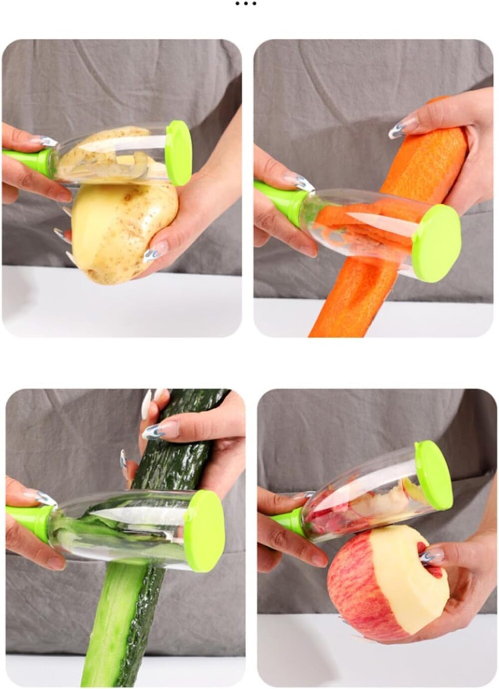 Descascador de legumes, descascadores de batata com recipien... - Image 8