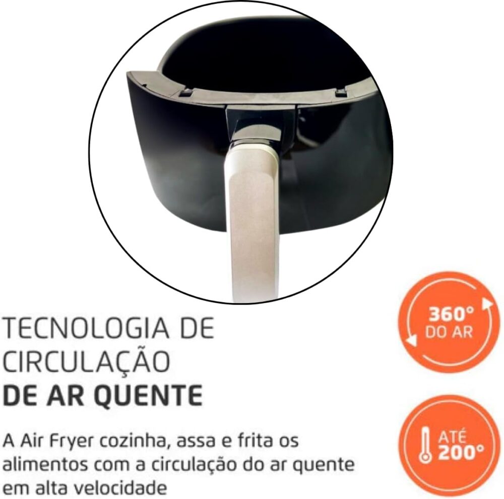 Fritadeira Air Fryer Elétrica Preto 127V de 3,8 Litros para ... | É bom mesmo? Descubra antes de comprar - Image 6