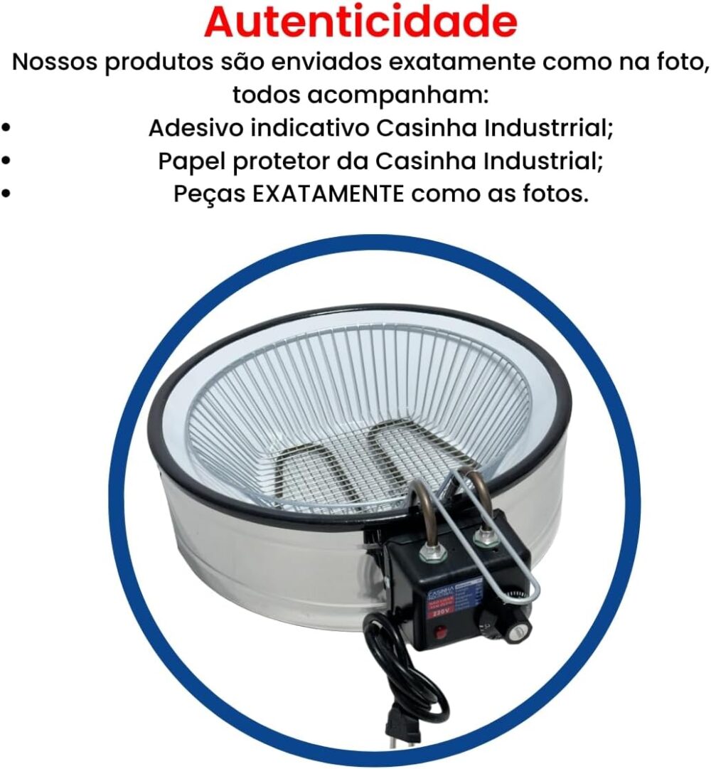 Fritadeira Industrial Elétrica Tacho Esmaltada Capacidade 7 ... | É bom mesmo? Descubra antes de comprar - Image 8