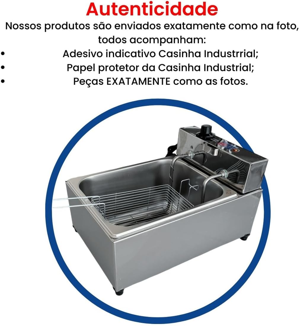 Fritadeira Industrial Elétrica Cuba 7l Inox Profissional | É bom mesmo? Descubra antes de comprar - Image 7