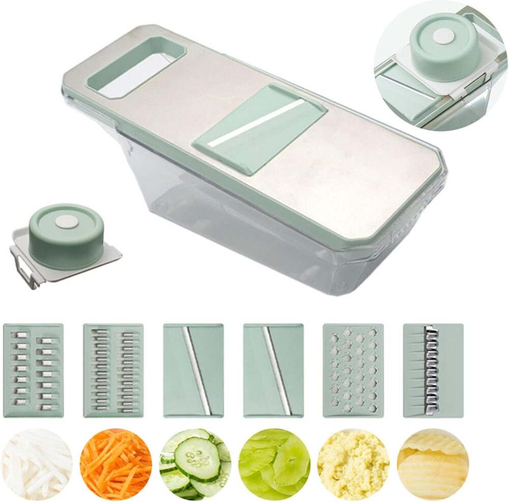1 conjunto de fatiadores de vegetais mandril eficiente e cor...
