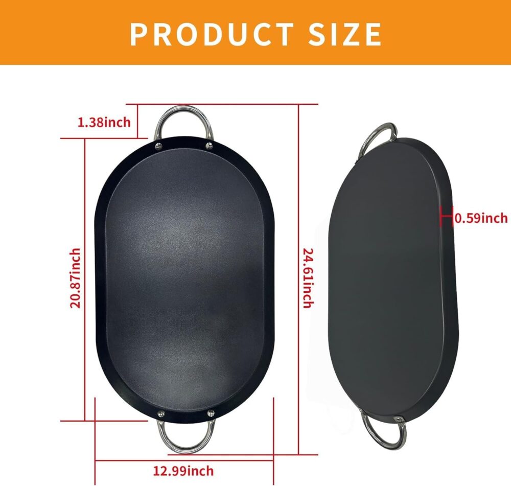 LetFeng ᅟᅠ Chapa Grande Oval Comal Com Revestimento Antiader... - Image 7