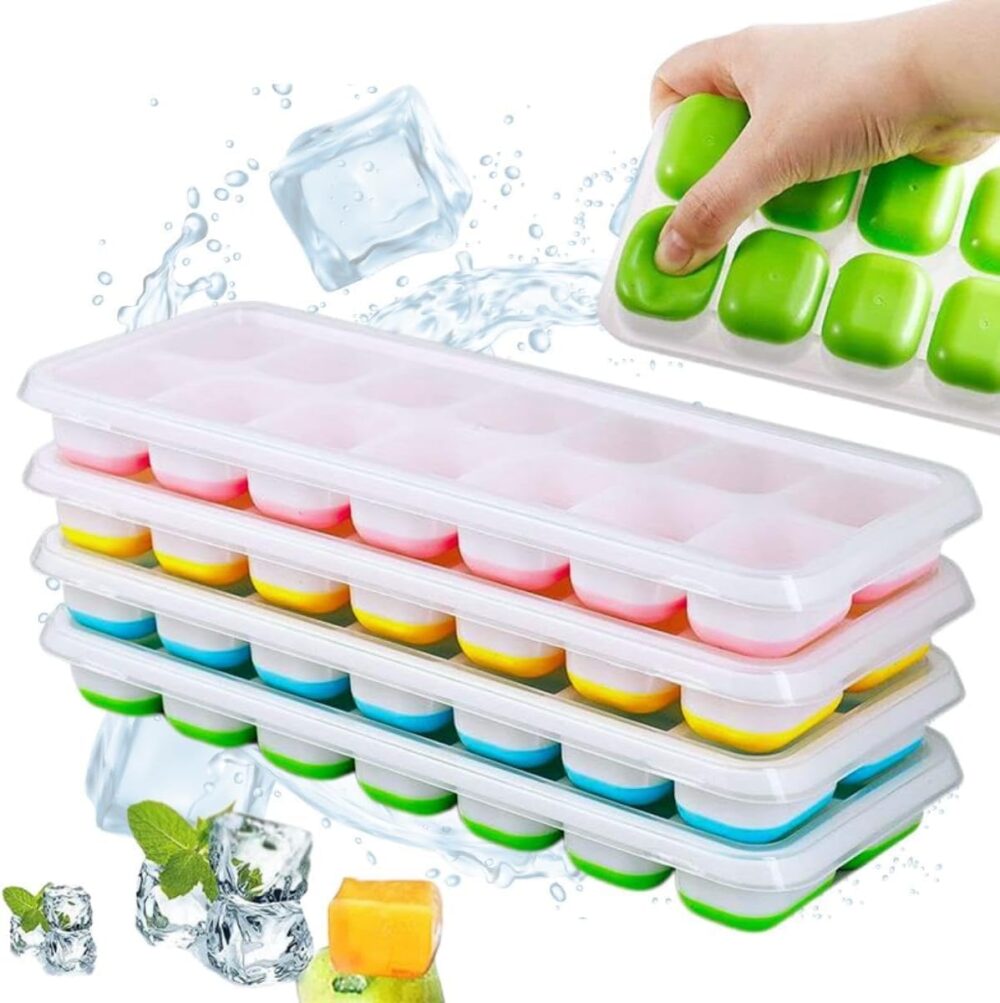 Kit 2 Formas de Gelo em Silicone com Tampa Rígida – Fácil de... - Image 6