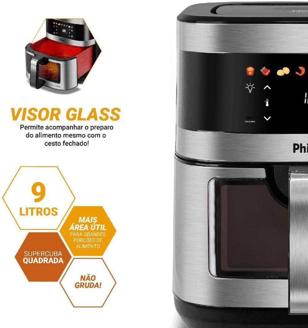 Air Fryer Philco 9L Visor Glass Painel Digital PAF90C 127 | É bom mesmo? Descubra antes de comprar - Image 10