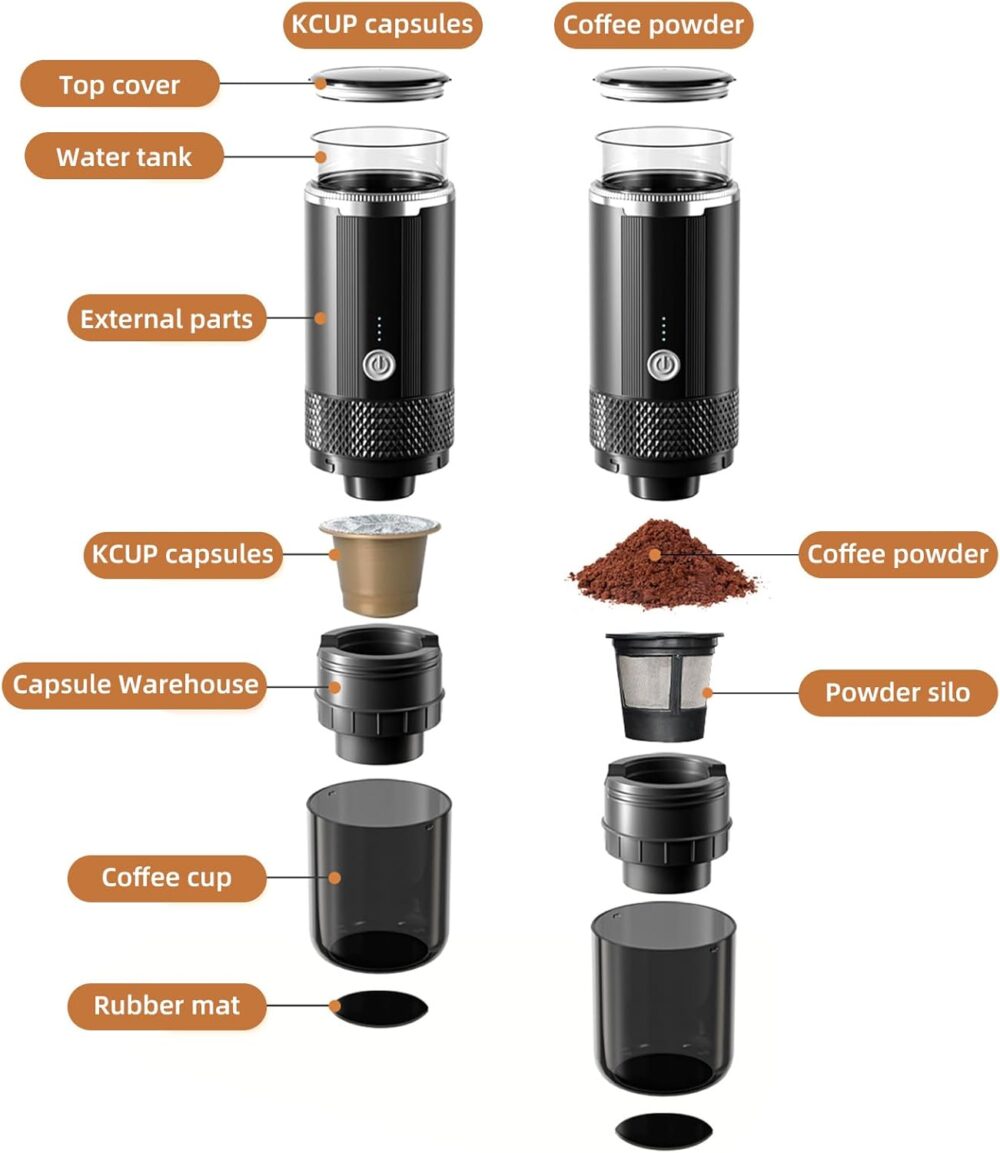 Máquina de café expresso elétrica portátil, operação com um ... - Image 8