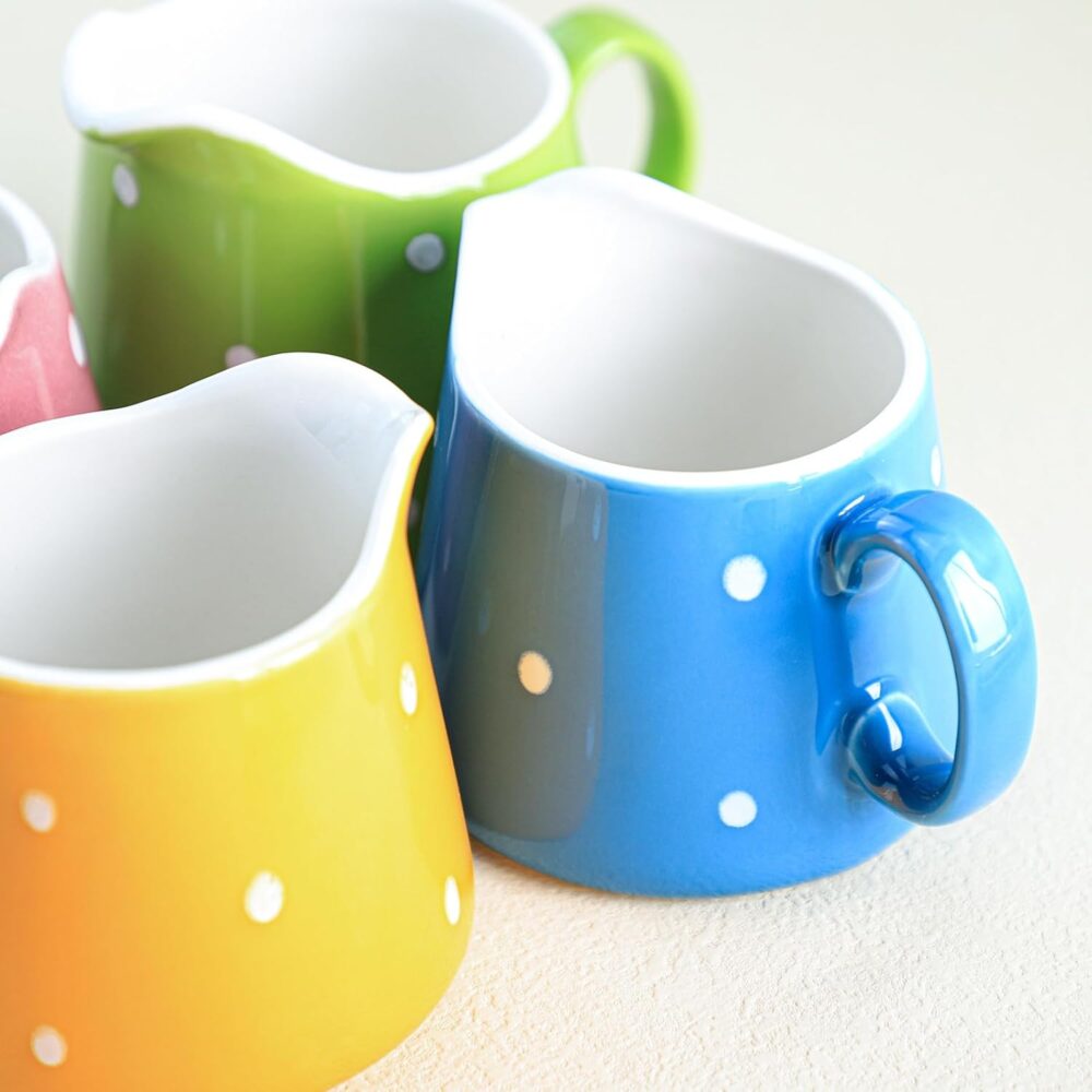 CHOOLD Creme de cerâmica de bolinhas com alça, jarra de café... - Image 4
