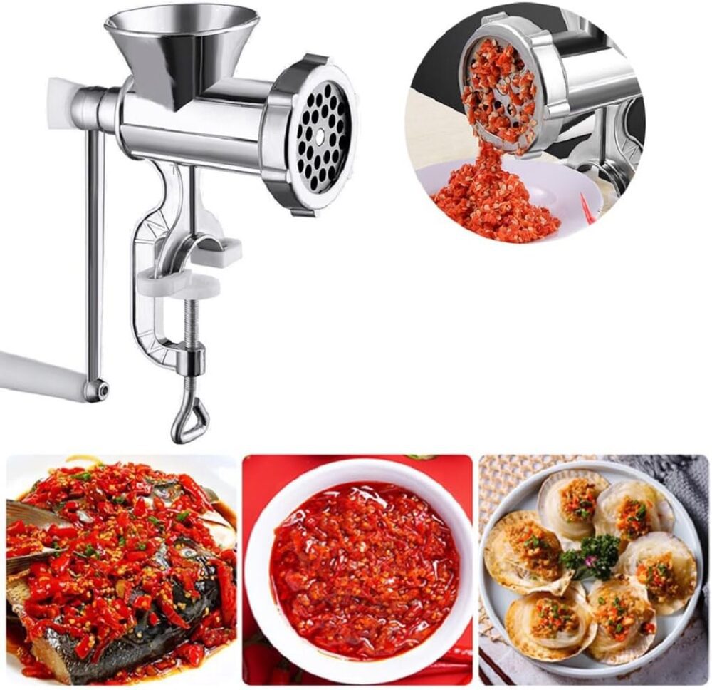Máquina Moer Moedor de Carne Linguiça Hambúrguer Manual Embu... - Image 4