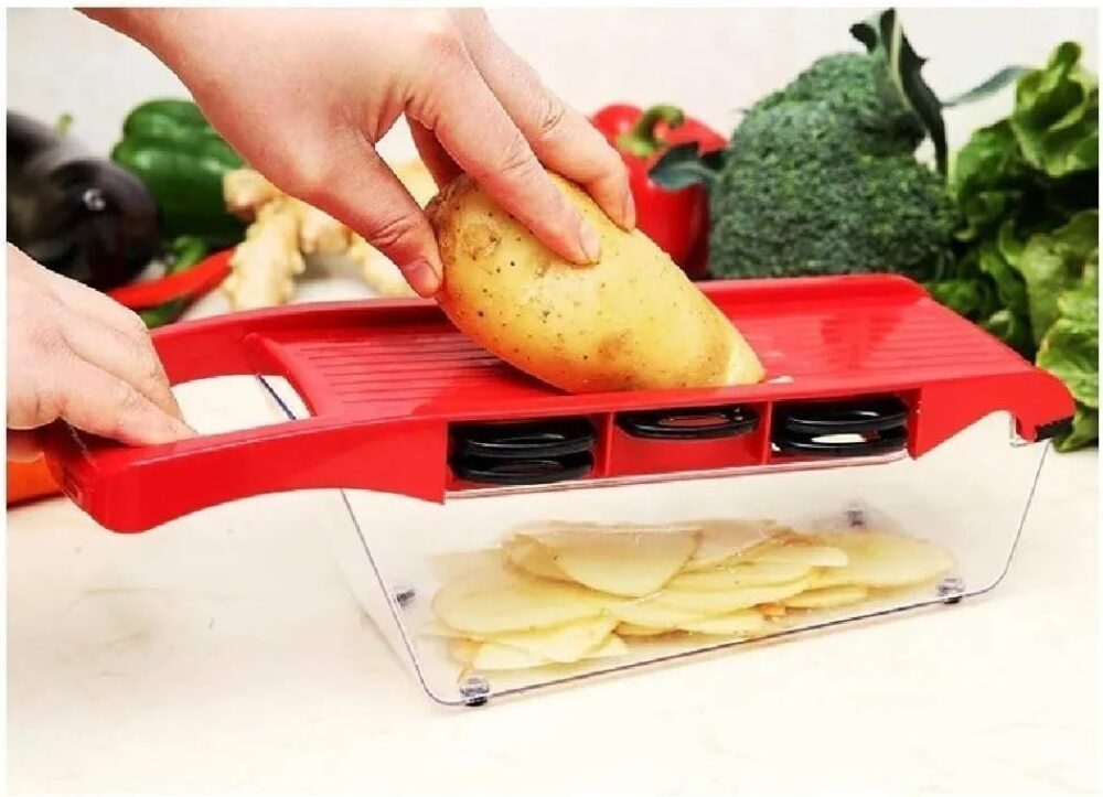 Cortador De Legumes 6 Em 1 Mandoline Profissional – Picador ... - Image 4