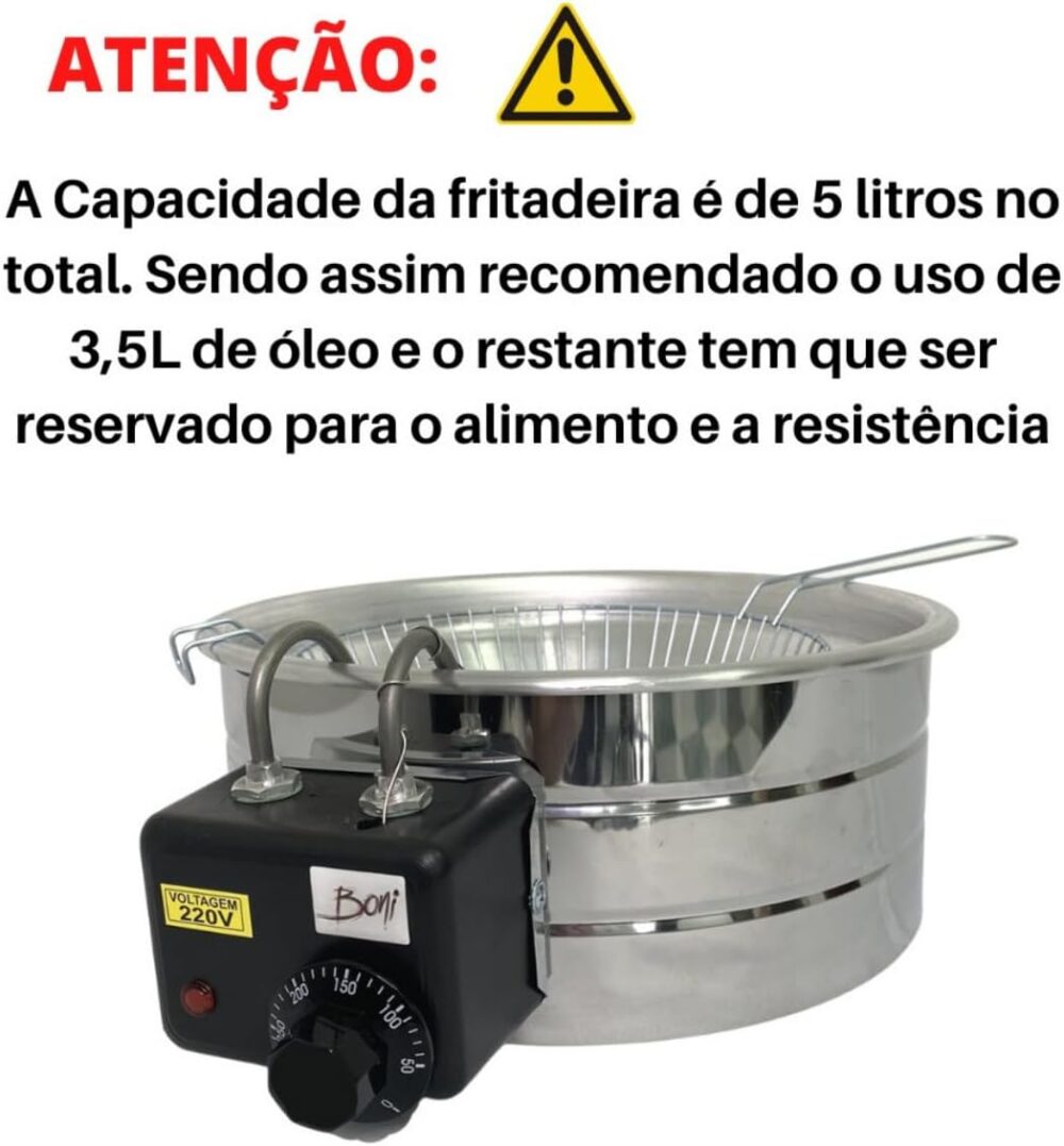 Fritadeira Elétrica Industrial Tacho 3,5L + Escumadeira Inox... | É bom mesmo? Descubra antes de comprar - Image 4