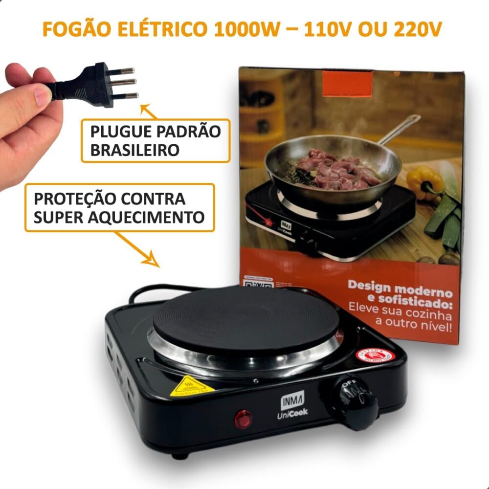 INMA, Fogão Elétrico, Fogão 1 Boca, Fogão Portátil, Cooktop,... - Image 8