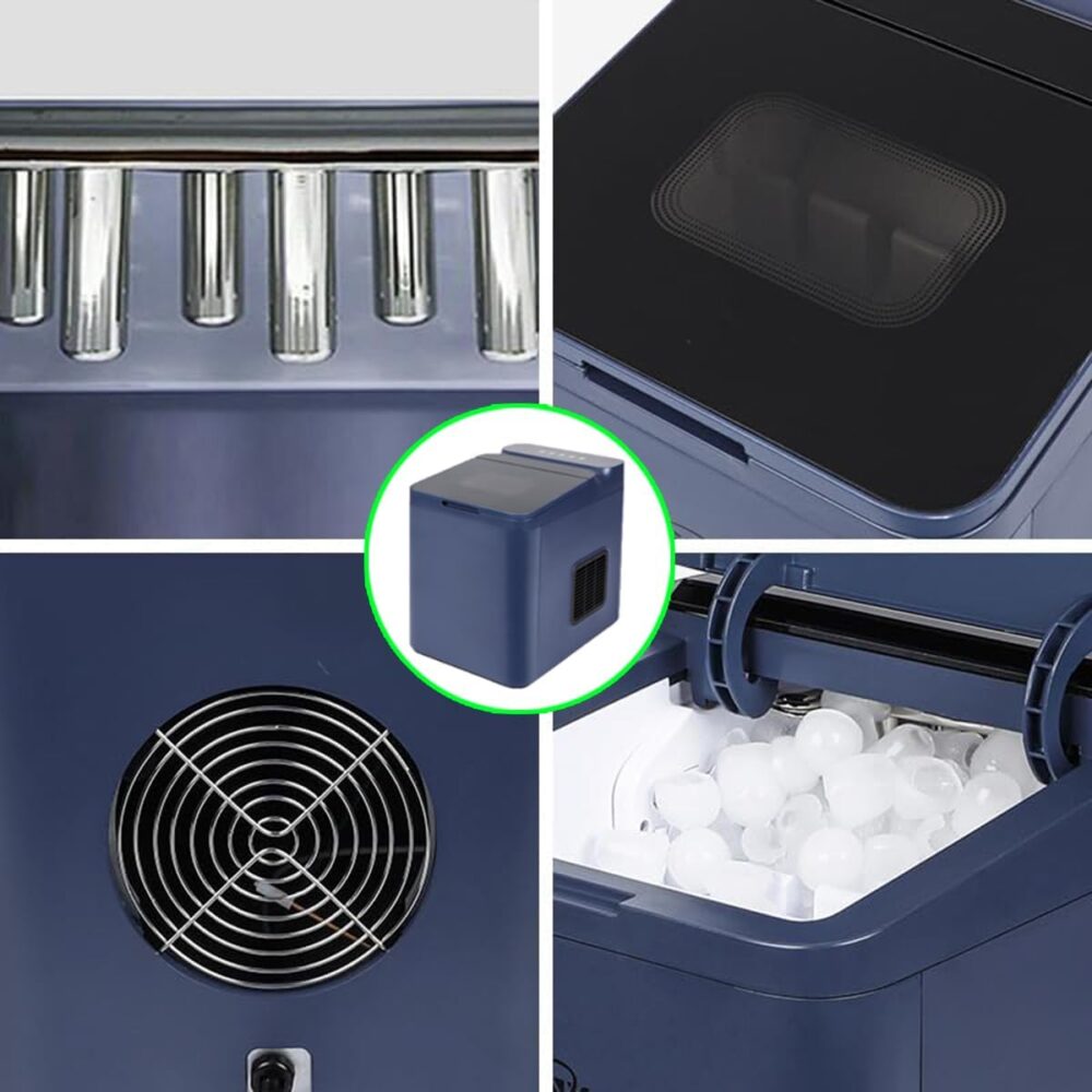 星姿 Máquina de gelo de bancada doméstica, 9 cubos de bala pro... - Image 4