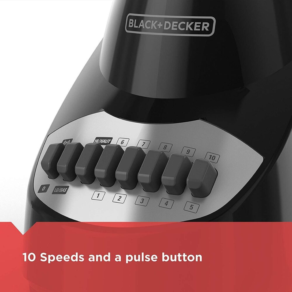 BLACK+DECKER Liquidificador de bancada com pote de vidro de ... - Image 4