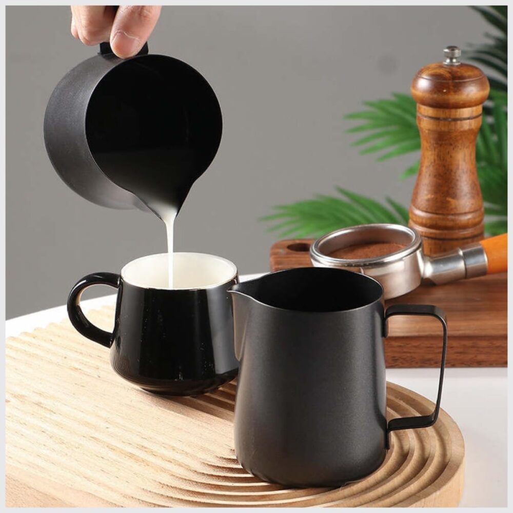 Bule Jarra Leiteira Barista 600ml Inox Preto + Caneta Latte - Image 8