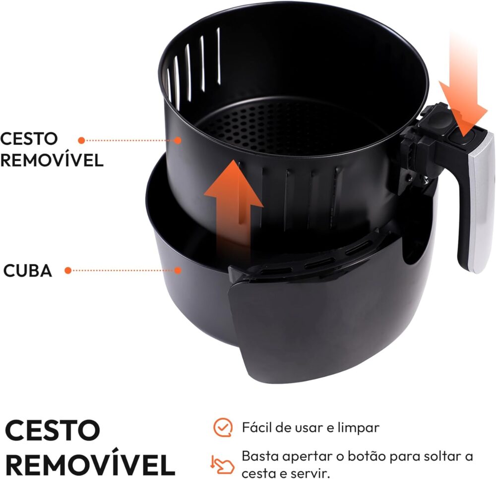 Fritadeira Elétrica sem oleo KOOKIN Air fryer 4L desligament... | É bom mesmo? Descubra antes de comprar - Image 4