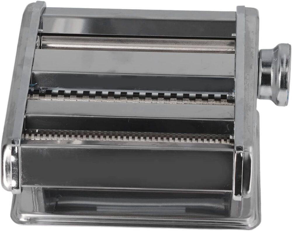 Máquina de Prensar Macarrão Manual de Aço Inoxidável, 2 Lâmi...