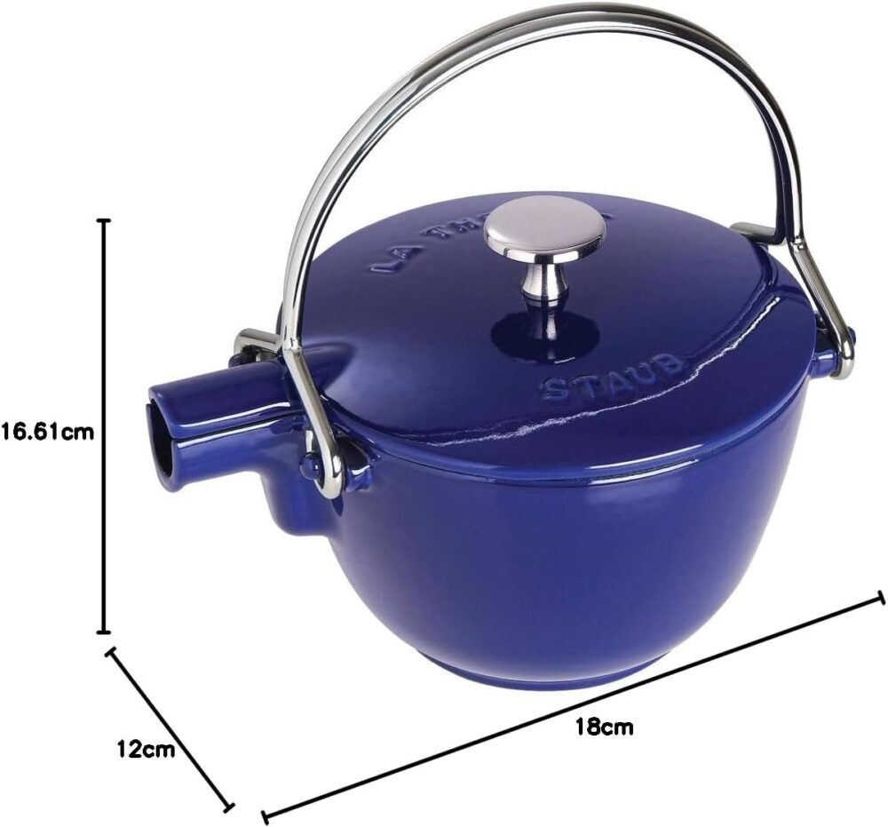 Staub Chaleira redonda de ferro fundido 1 litro - azul escur... - Image 6