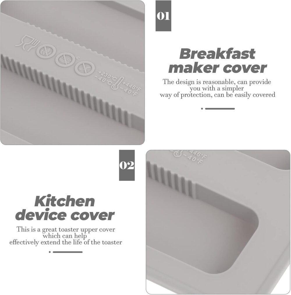 UPKOCH Pacote com 2 capas de tampa de torradeira de silicone... - Image 4