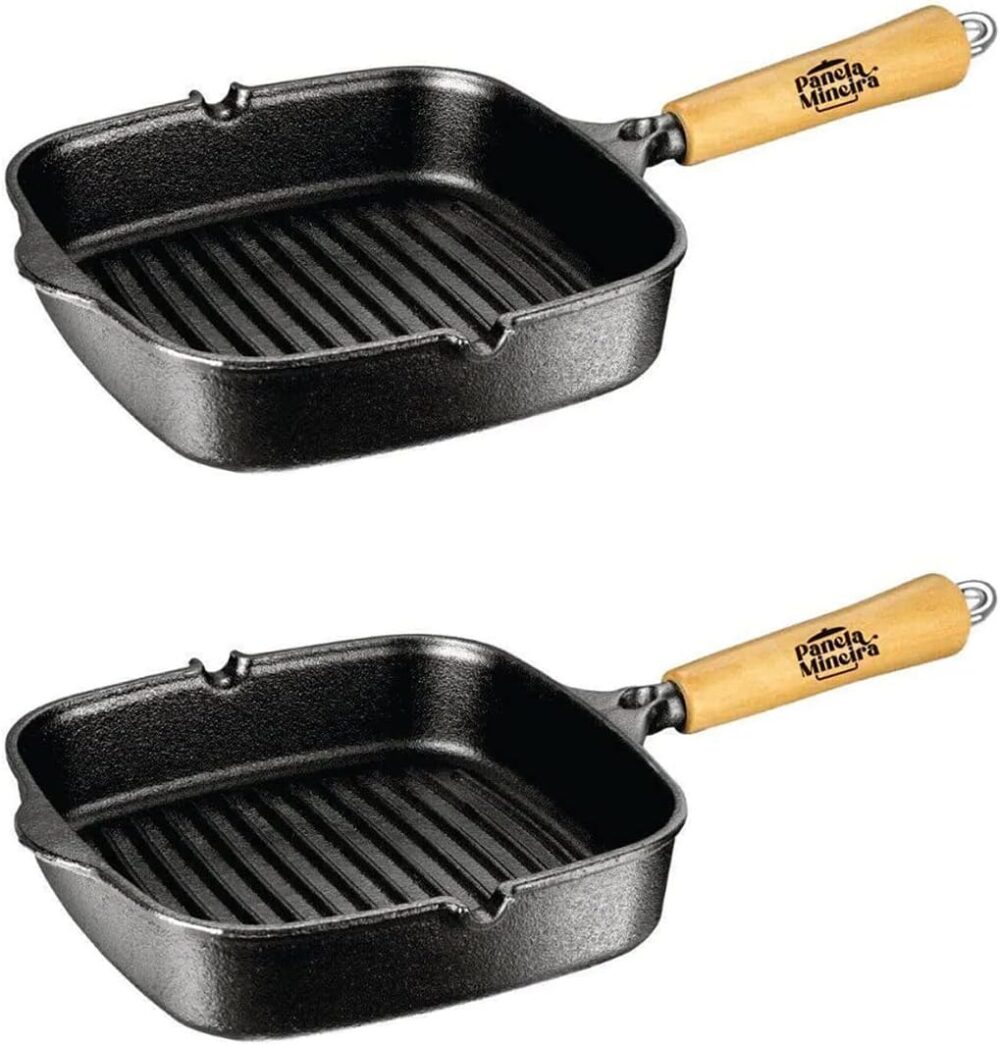 Frigideira De Ferro Fundido Chapa Cook Grill Panela Mineira