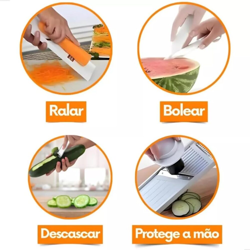 Kit Cortador Descascador Ralador Boleador 4 em 1 com Proteto... - Image 2