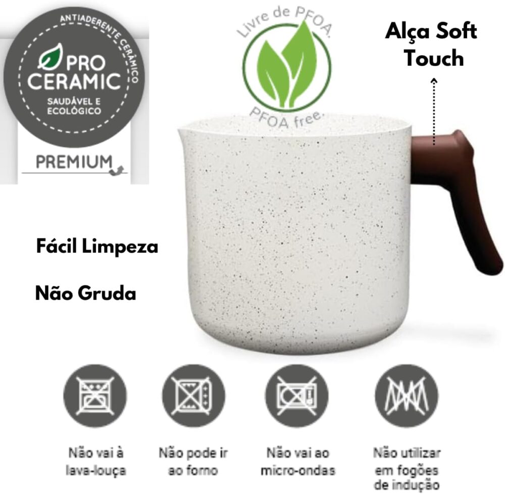 Kit Conjunto Fervedor Vanilla Ceramic Life Smart Plus 14cm, ... - Image 4