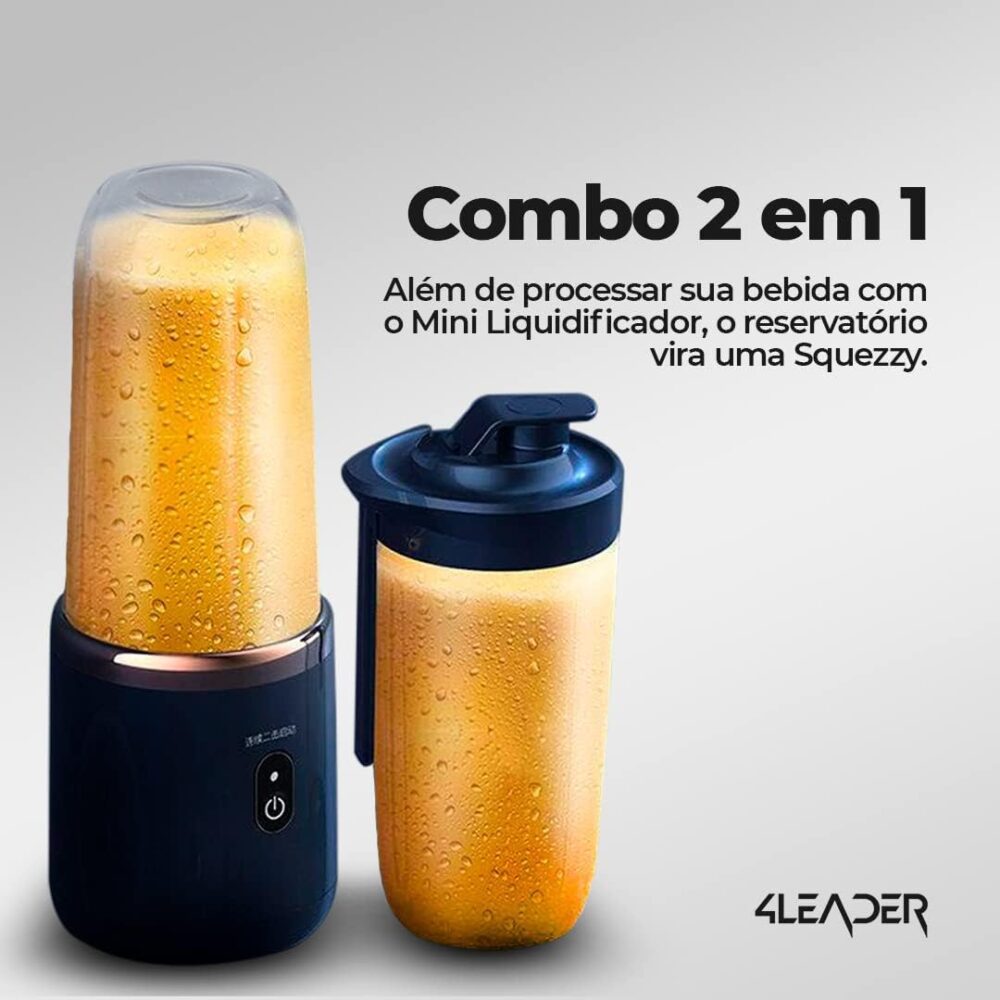 Liquidificador Portátil de Suco e Suplementos 4Leader - Beba... - Image 3