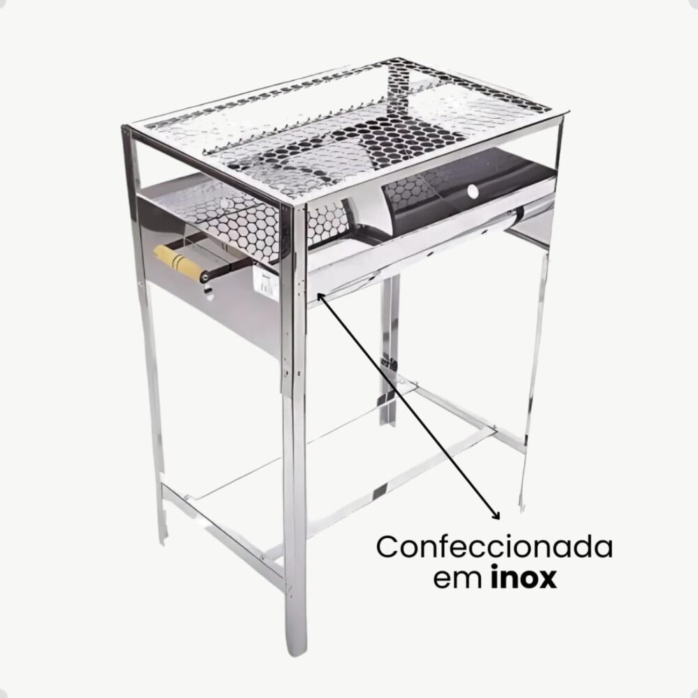 Churrasqueira de Inox N 1 (28x40). (N 1 (28x40)) - Image 3