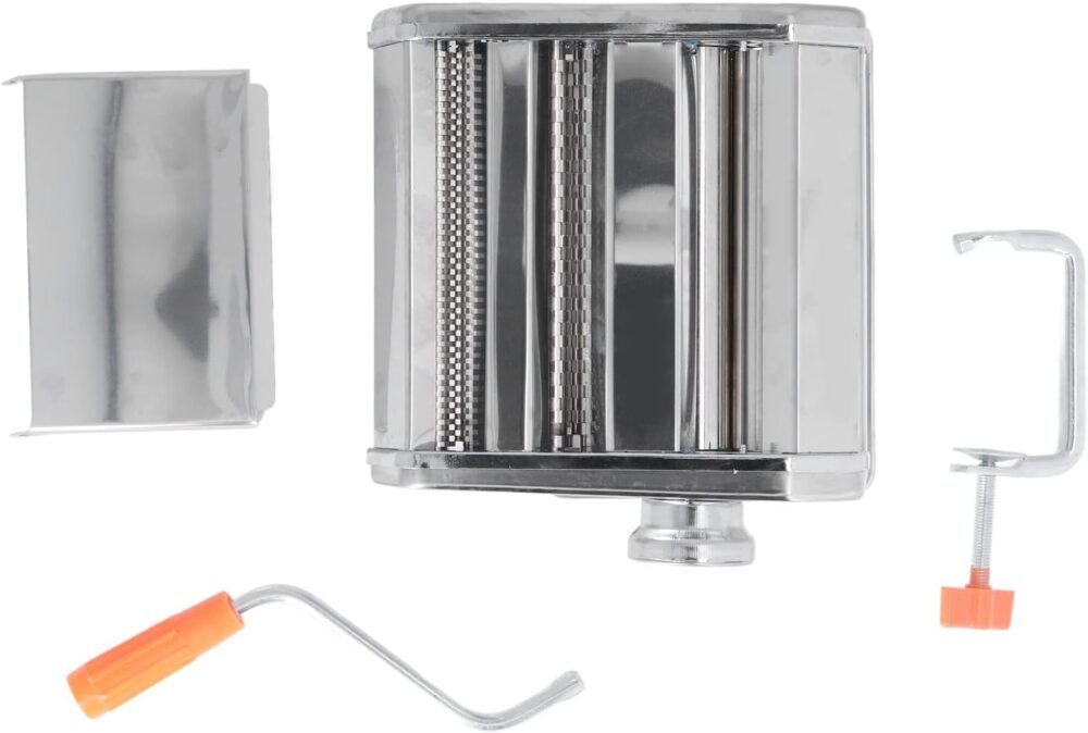 Máquina de Prensar Macarrão Manual de Aço Inoxidável, 2 Lâmi... - Image 7