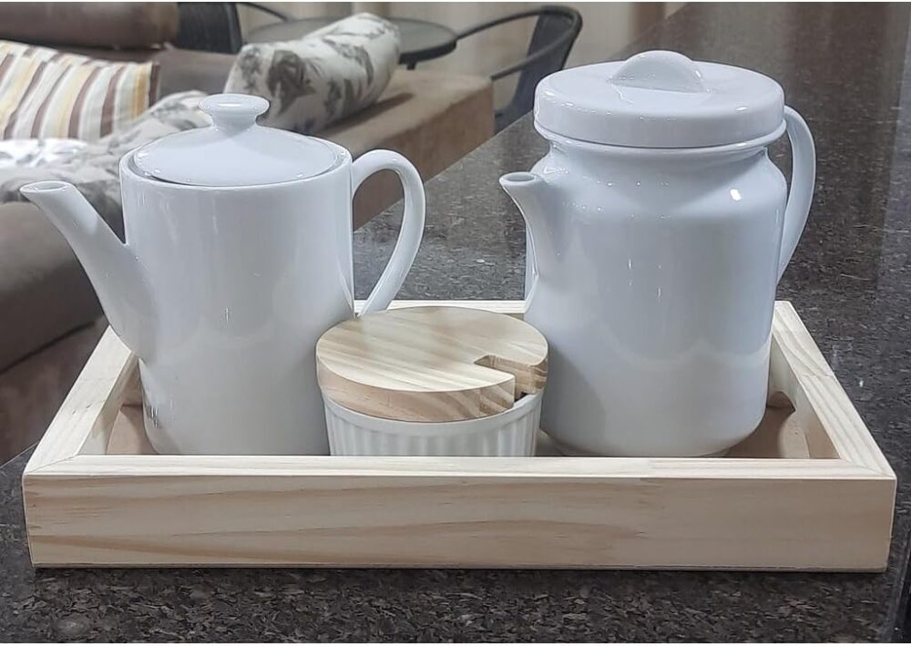 Genérico, Jogo Café e Chá, Bandeja + Bule Bico longo 800ml +... - Image 3