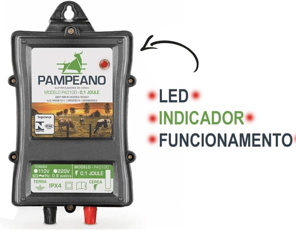 Aparelho De Choque Elétrico Pampeano PA0100 Tomada Bivolt Pa... - Image 2