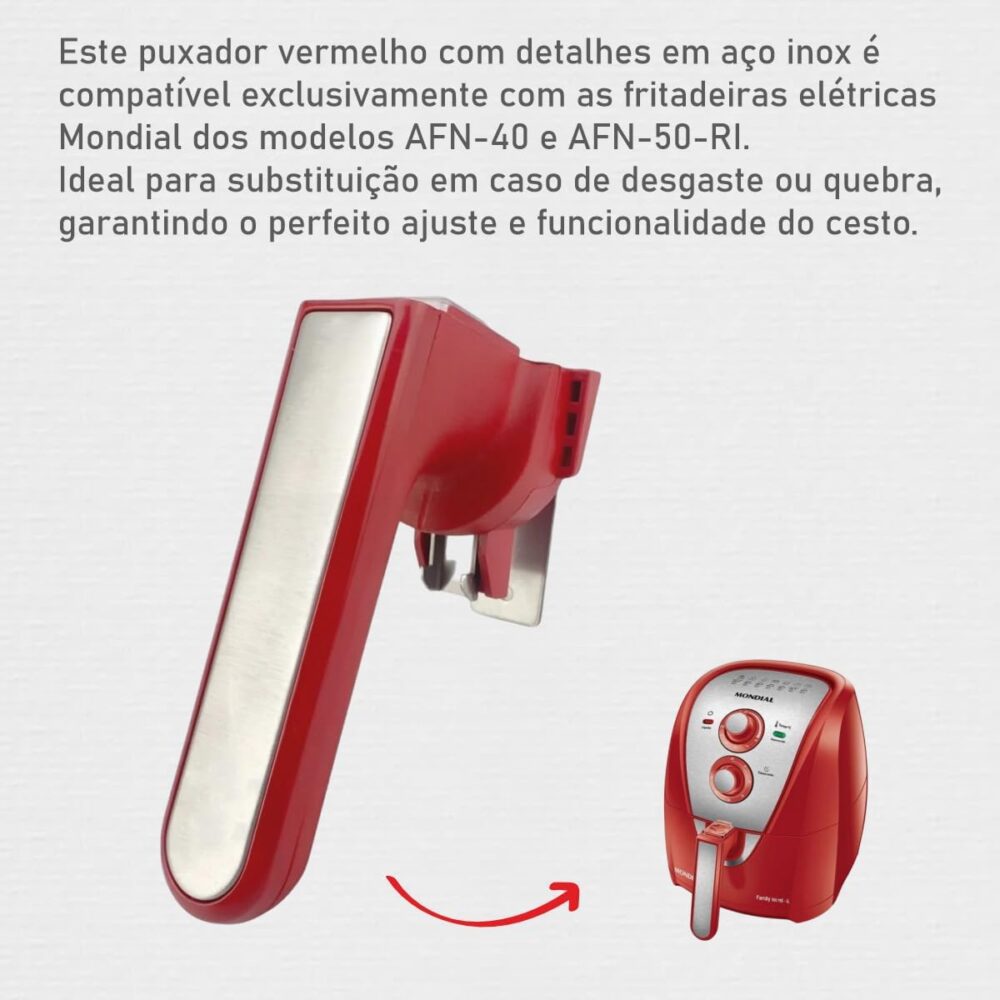 Puxador Cabo Air Fryer Mondial Vermelho AFN-40/50-RI, Novo, ... | É bom mesmo? Descubra antes de comprar - Image 4