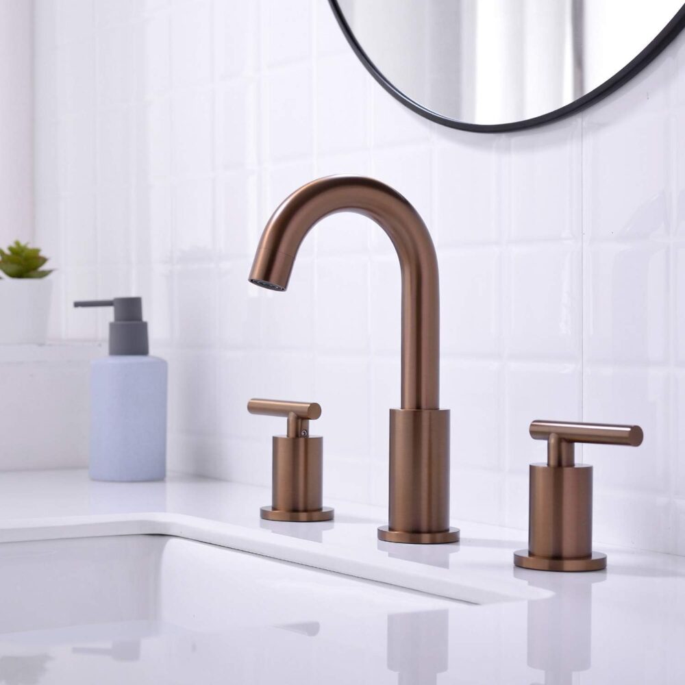 TRUSTMI Torneira de pia de banheiro com 2 alças de 20 cm com... - Image 2