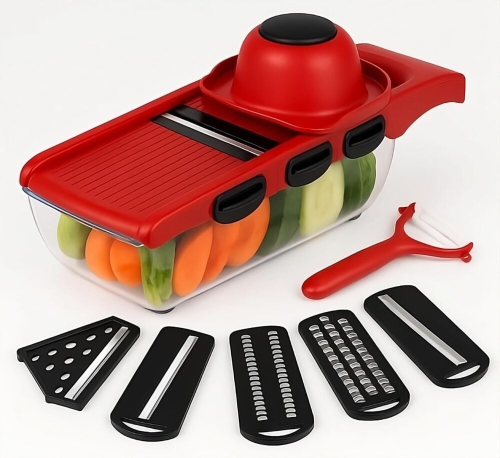 Ralador Fatiador Legumes Mandoline Slicer Multifuncional Aço...
