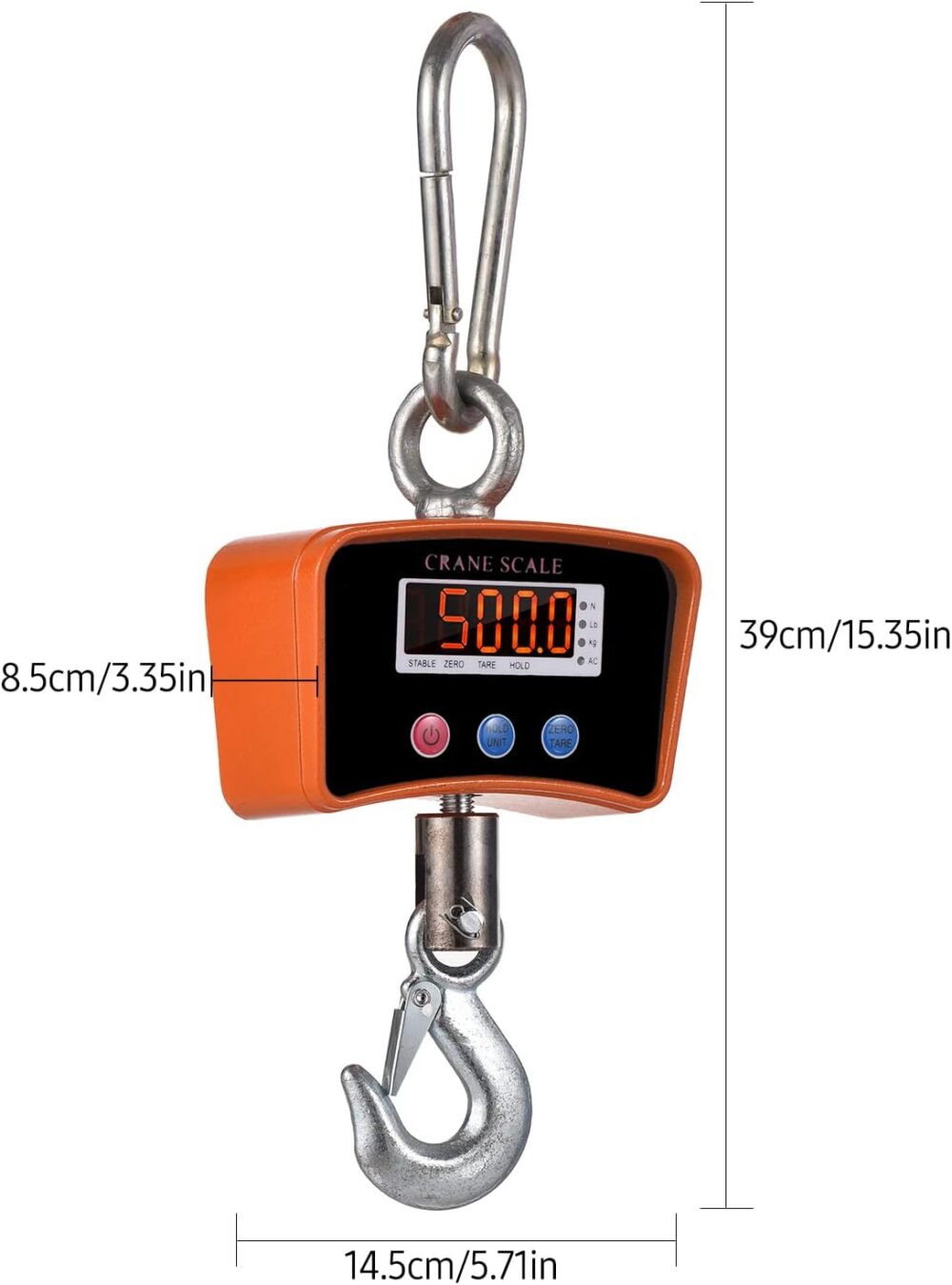 500kg/ 1102lbs Escala de suspensão LED Digital Portátil Bala... - Image 2
