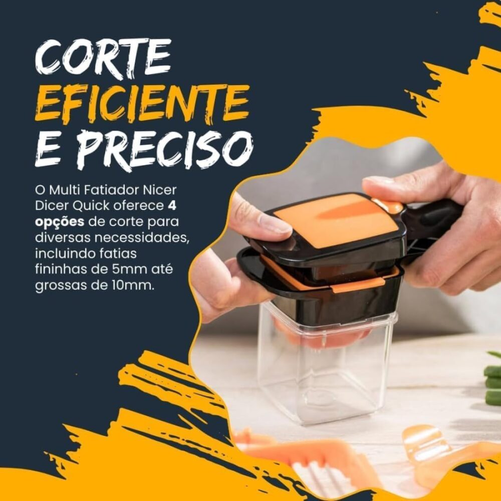 Cortador Compacto de Legumes Verduras e Frutas Fatiador Mult... - Image 2