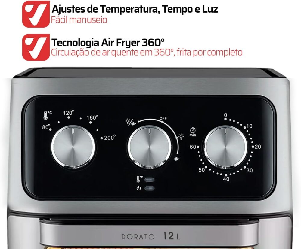 Fritadeira Air Fryer Oven Veronna Dorato Vaf1800a 4 Em 1 12 ... | É bom mesmo? Descubra antes de comprar - Image 6