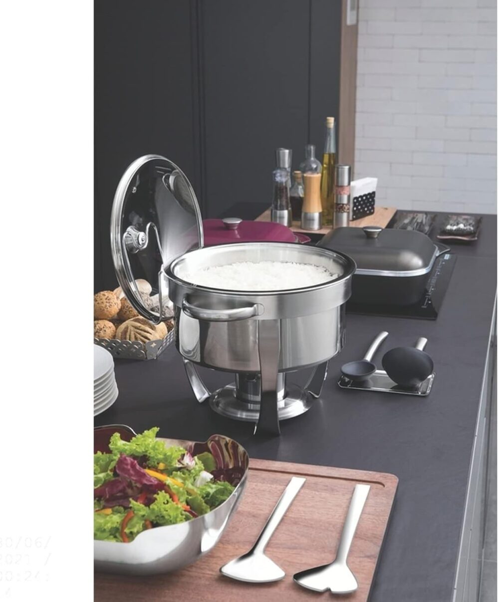 Rechaud Tramontina Redondo em Aço Inox Banho Maria com Supor... - Image 2