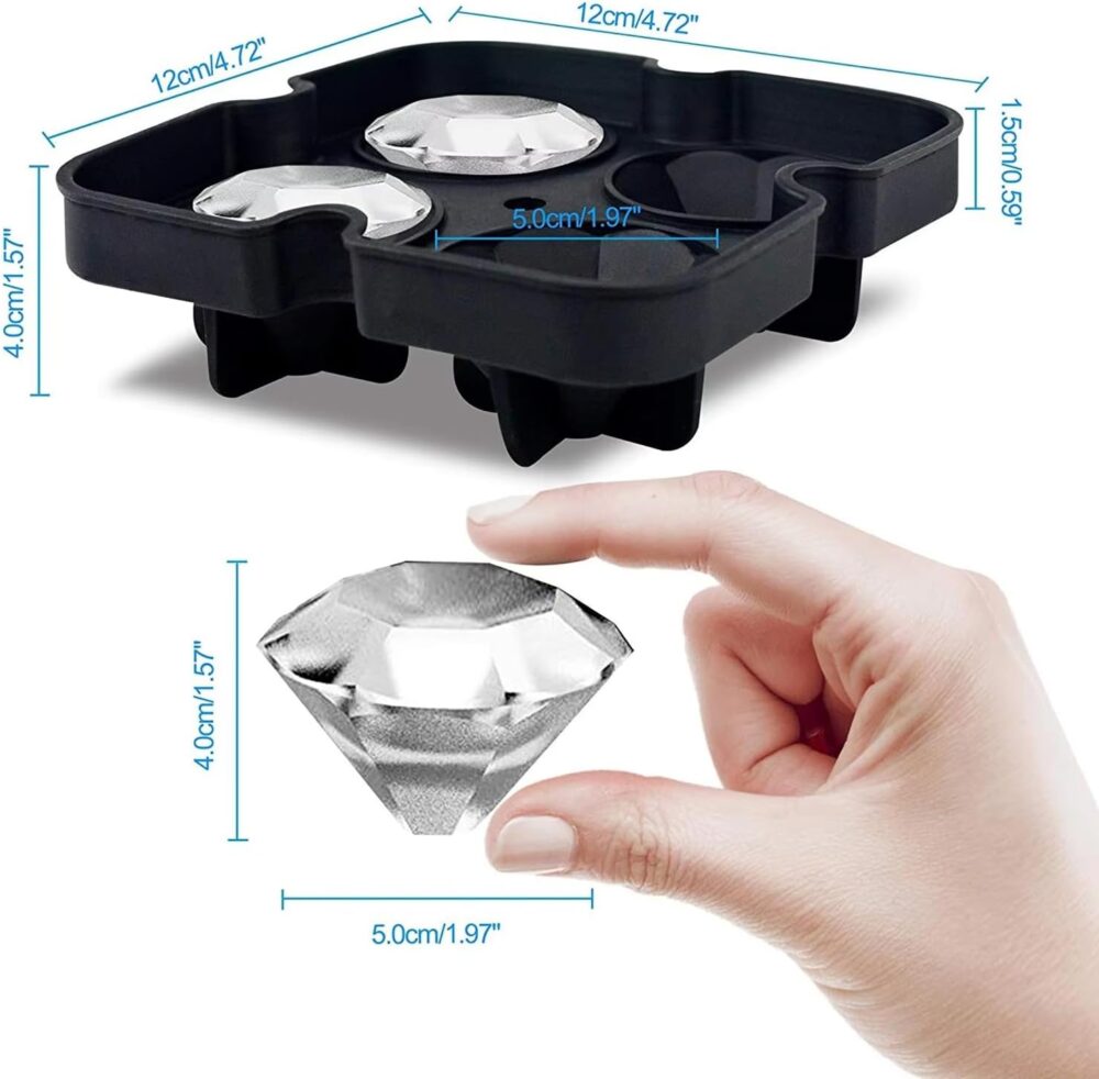 Forma de cubo de gelo de diamante, forma de cubo de gelo de ... - Image 2