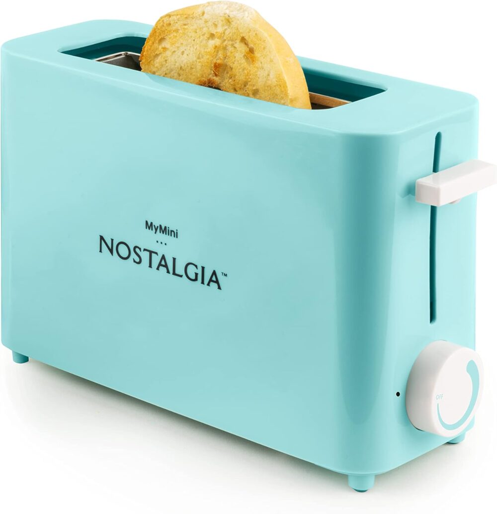 Nostalgia MyMini Single Slice Toaster, Extra Wide Slot, Comp...