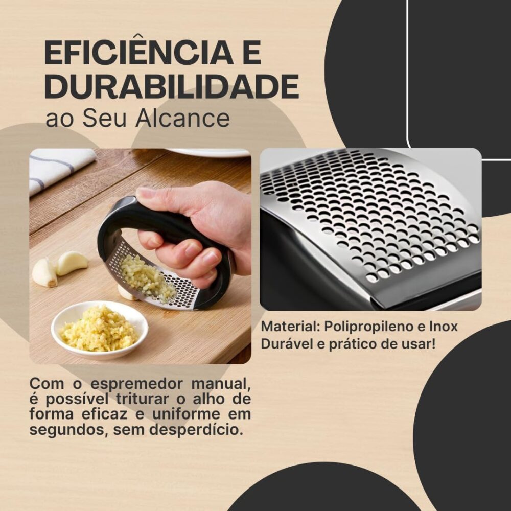 Espremedor, Ralador, Amassador e Triturador de Alho e Cebola... - Image 2