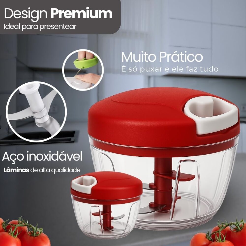 KIT Dois Processador de Alimentos Manual (500ml e 170ml) Ide... - Image 2
