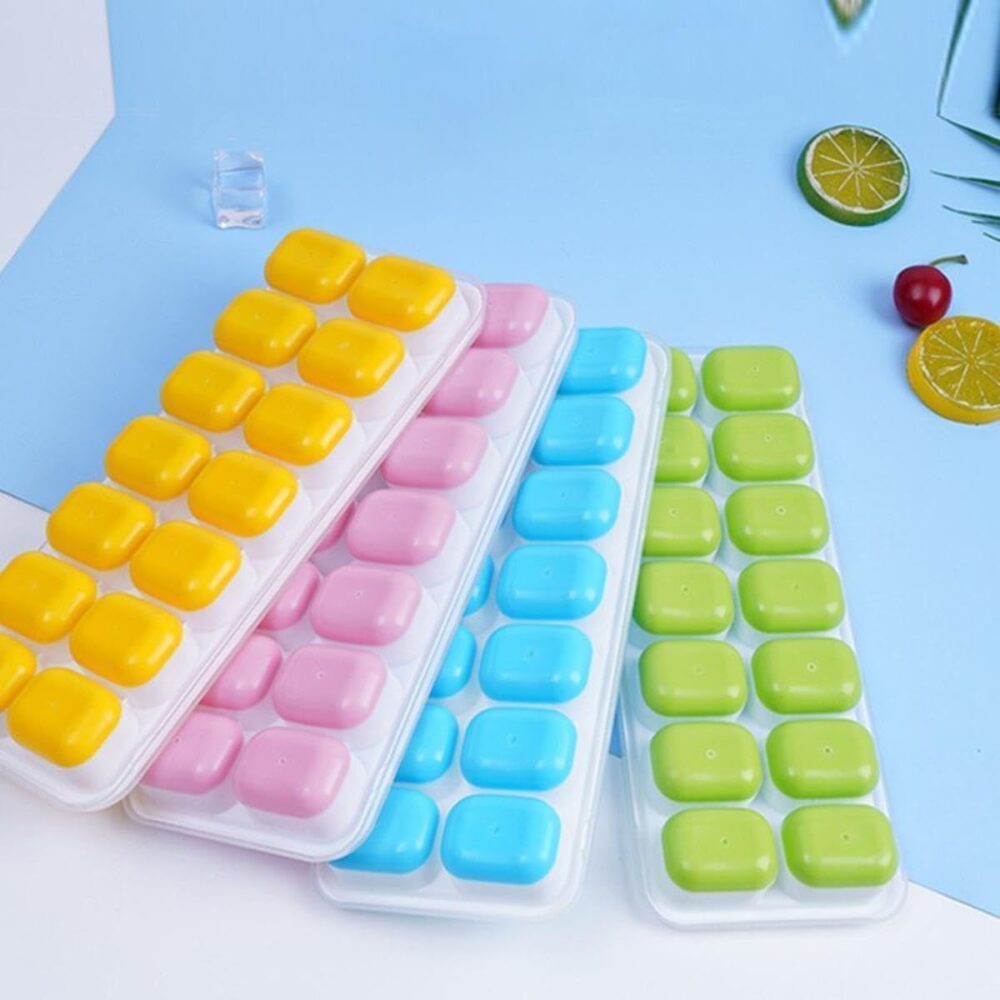 Kit 2 Formas de Gelo em Silicone com Tampa Rígida – Fácil de... - Image 3